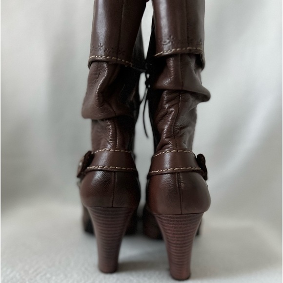 Fossil Size 10 Brown Leather Boots - Picture 4 of 16